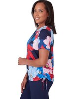 Alfred Dunner® All American Dramatic Flower Top with Ruching thumbnail number 4