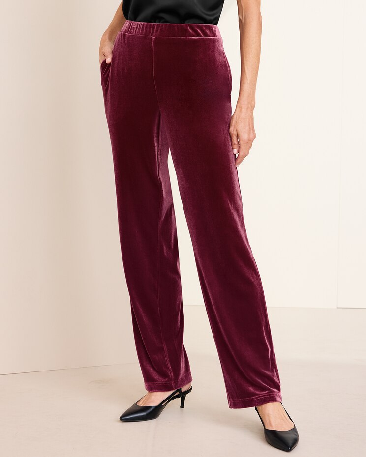 Stretch Velvet Pants image number 1