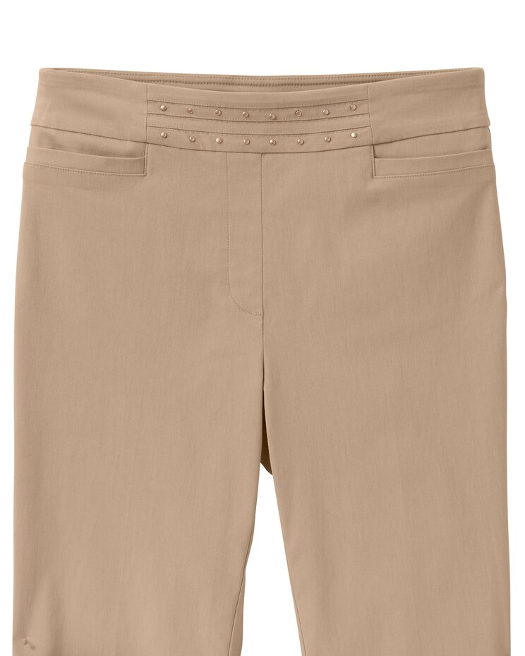Gold Matte Studded Pants image number 2