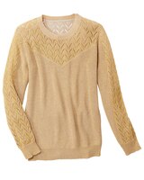 Pointelle Yoke Sweater thumbnail number 4