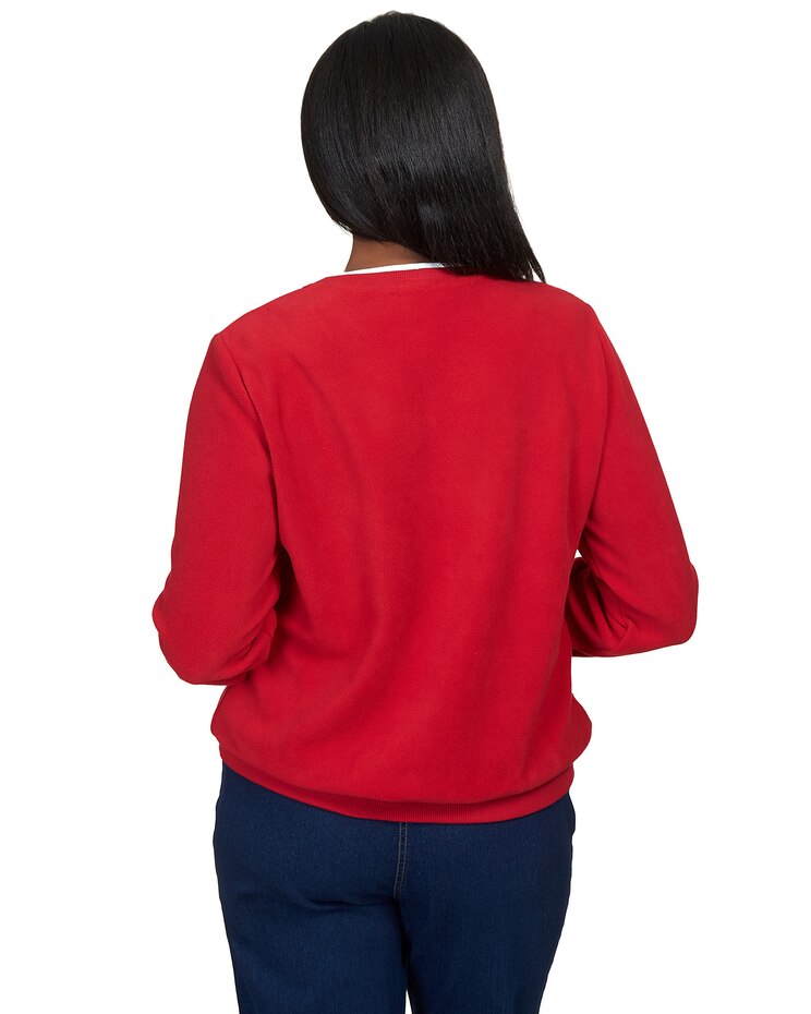 Alfred Dunner® Spliced Quilted Pull On Crew Neck image number 6