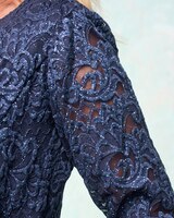 Lace & Satin Jacket Dress by Alex Evenings thumbnail number 3