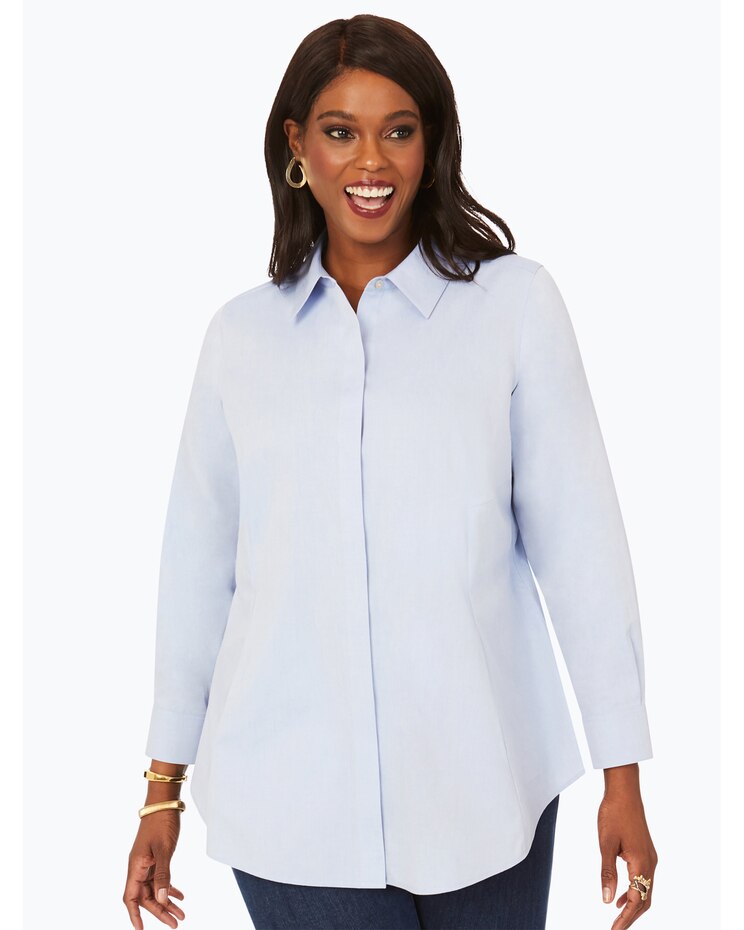 Foxcroft Cici Essential Pinpoint Non-Iron Tunic image number 6