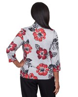 Alfred Dunner® Stamped Floral Two For One with Necklace Top thumbnail number 5