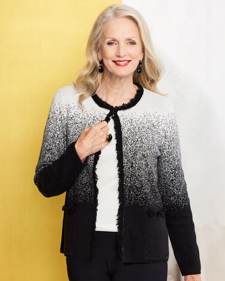 Fringe Sweater Cardigan by Picadilly image number 1
