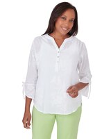 Alfred Dunner® Miami Beach Embroidered Floral Blouse thumbnail number 1