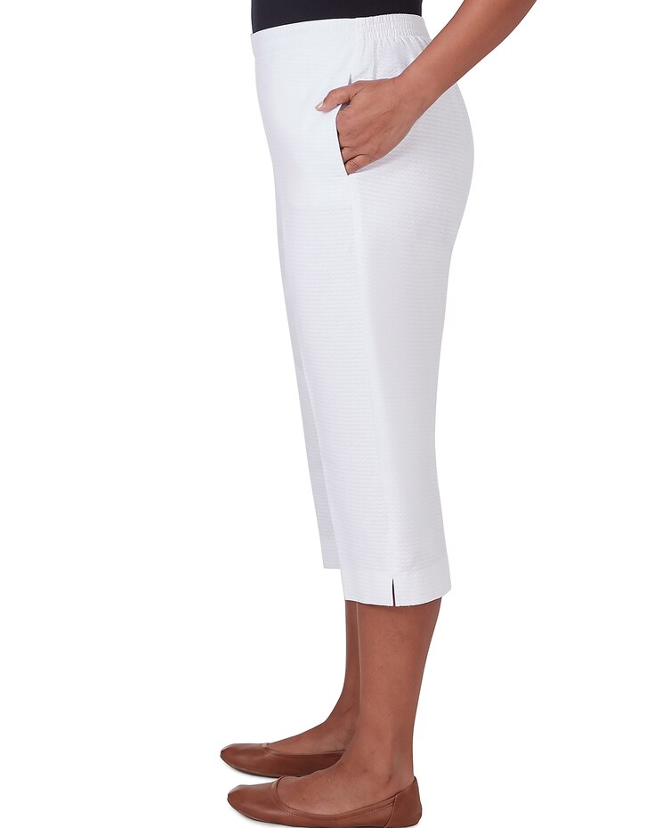 Alfred Dunner® Charleston Textured Zig Zag Capri with Pockets image number 4