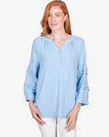 Ruby Rd® Patio Party Woven Clip Dot Top thumbnail number 1