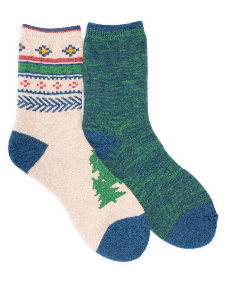 MUK LUKS® Women's 6" Wool Socks 2 Pair Packs Socks image number 1
