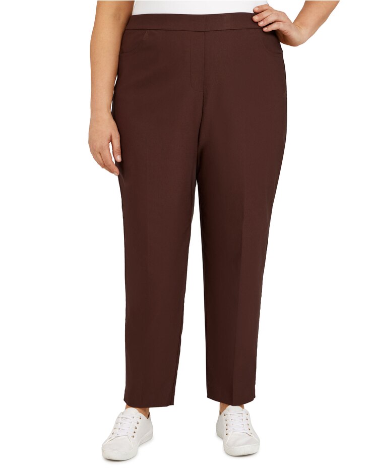 Alfred Dunner Classic Pull-On Proportioned Straight Leg Pants image number 1