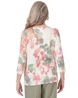 Alfred Dunner® Tuscan Sunset Floral Textured Top thumbnail number 2