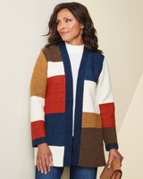 Alfred Dunner Blocked Cardigan thumbnail number 1