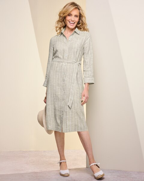 Sunwashed Linen Shirtdress