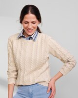 Bayside Cotton Mixed-Cable Pullover thumbnail number 2
