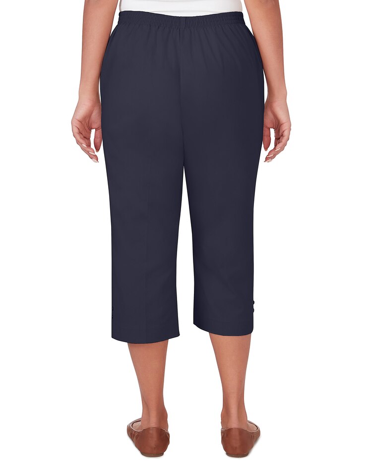 Alfred Dunner® Pull On Button Hem Twill Capri Pant image number 6