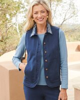Border Blues Stretch Denim Vest thumbnail number 1