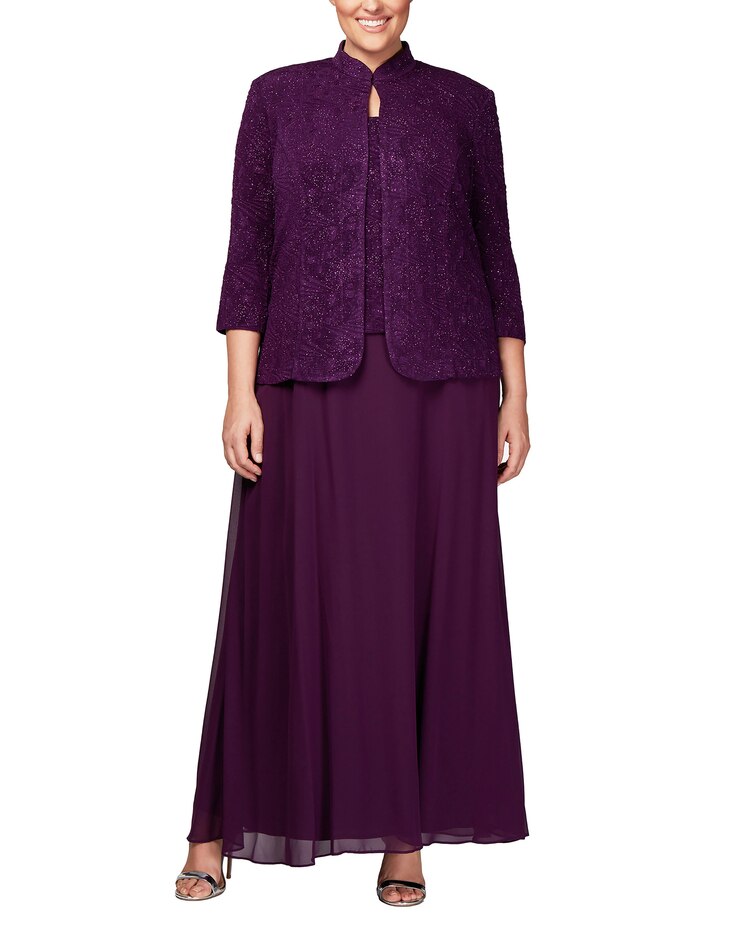 Jacquard Knit Long Jacket Dress  image number 6