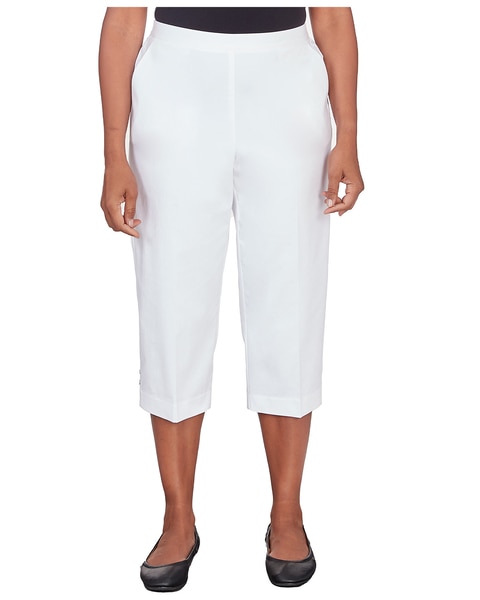 Alfred Dunner® Classics Denim Twill Denim Split Hem Capri Pant