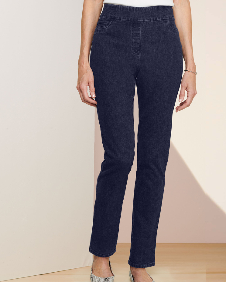 Slimtacular®  Slim-Leg Pull-On Denim Jean image number 1