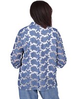 Alfred Dunner® Blue Bayou Mesh Two for One Top with Necklace thumbnail number 2