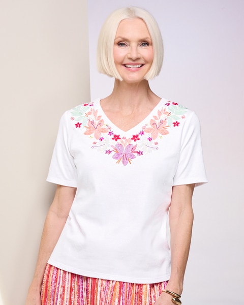 Boca Embroidered Tee