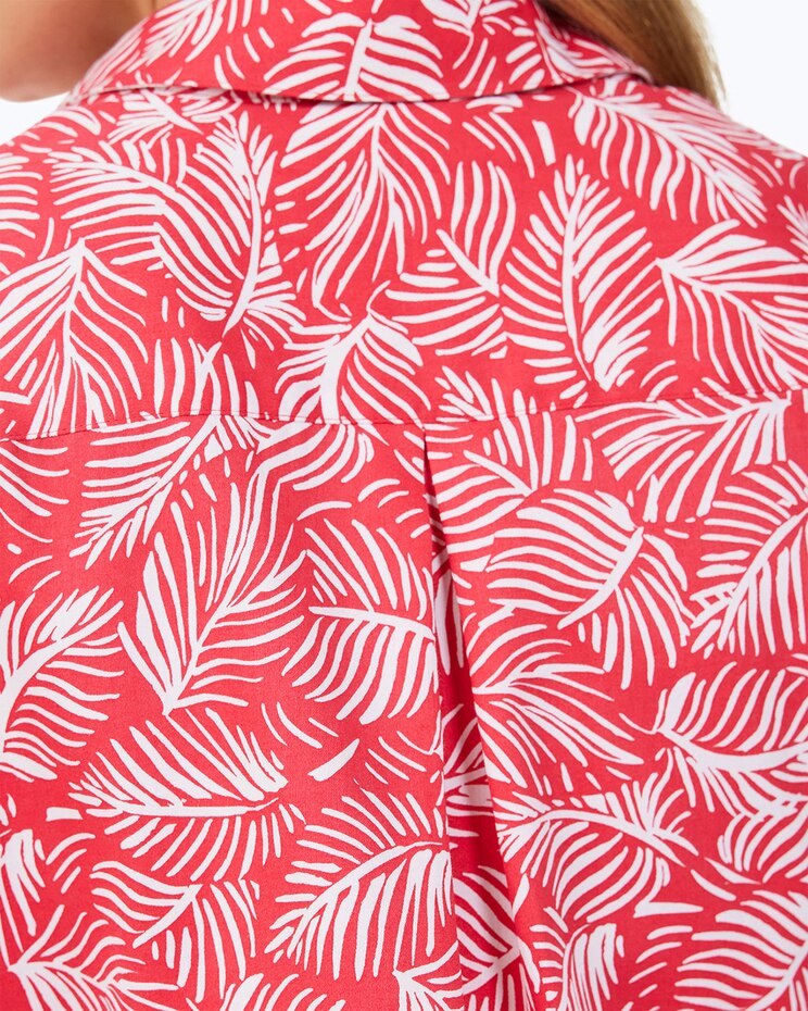 Foxcroft Lucie 3/4 Sleeve Beach Leaves Blouse image number 5