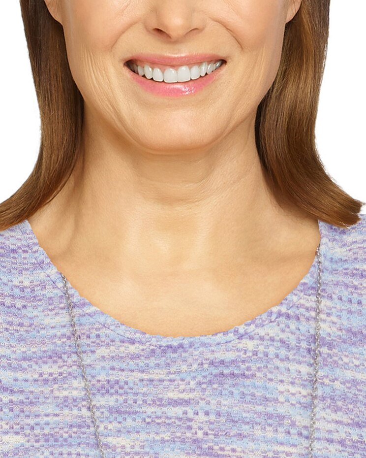 Alfred Dunner® Victoria Falls Texture Knit Top image number 5