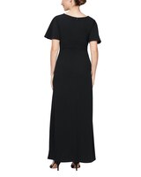 S.L. Fashions Caplet Beaded High Neck Dress thumbnail number 2