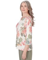 Alfred Dunner® Tuscan Sunset Floral Textured Top thumbnail number 4