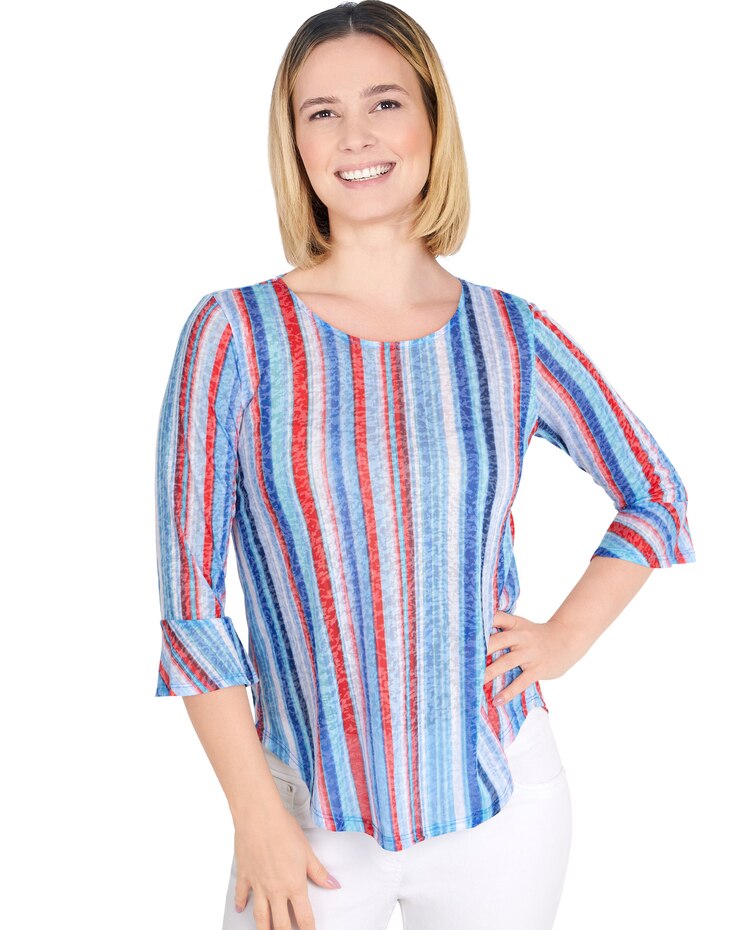 Ruby Rd® Candy Stripe Top image number 1