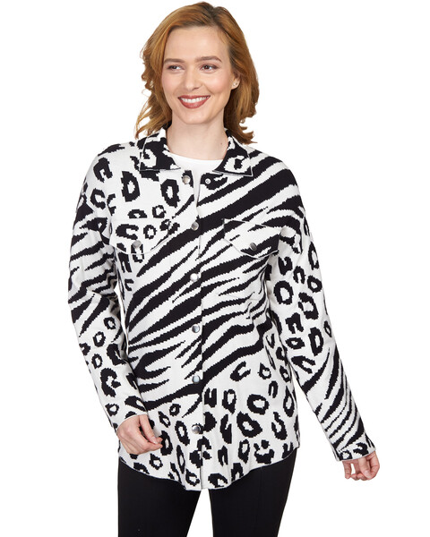 Ruby Rd® Animal Print Sweater Jacket