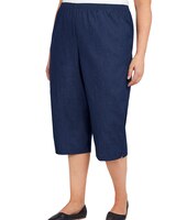 Alfred Dunner Classic Denim Pull-On Capri With Side Slits  thumbnail number 2