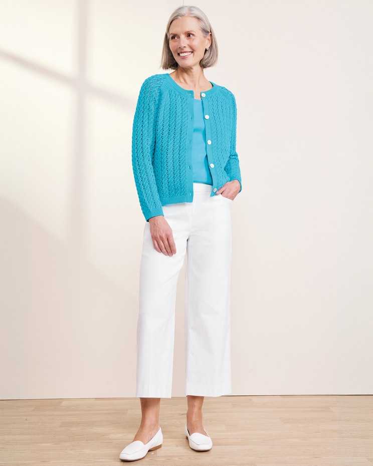 Bayside Cotton Textured-Solid Cardigan image number 2