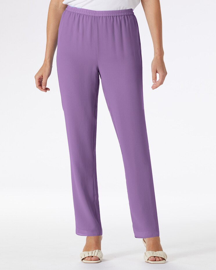 Flirty Solid Slim Leg Pants image number 1