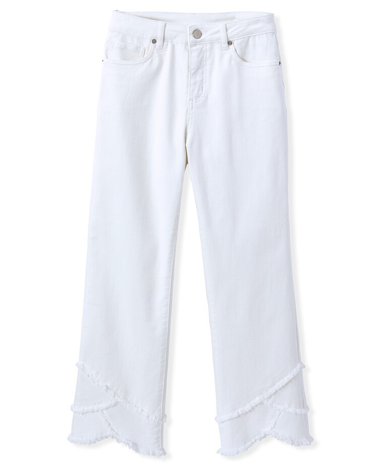 Petal Fringe Denim Crop image number 2