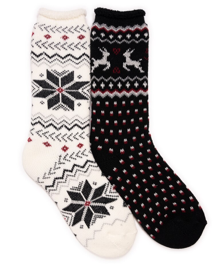 MUK LUKS® Women's Tall Heat Retainers 2Pr Pack Socks image number 1