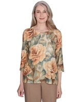 Alfred Dunner® Emerald Isle Vintage Floral Top thumbnail number 1