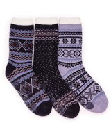 MUK LUKS® Women's 3Pk Tall Cozy Lined Lounge Socks Socks thumbnail number 1
