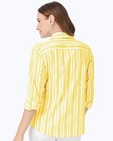 Foxcroft Hampton Long Sleeve Beach Stripe Shirt thumbnail number 4