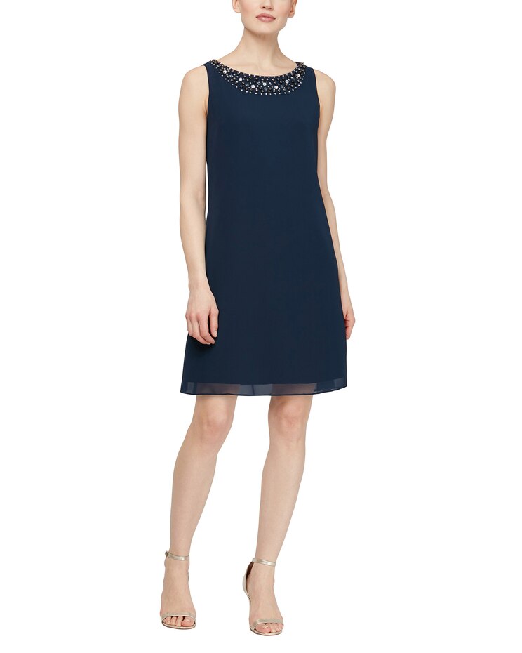 S.L. Fashions Sleeveless Jacket Dress image number 3