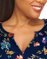 Alfred Dunner® Lake Placid Floral Geometric Border Blouse thumbnail number 4