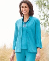 Pucker Up 3/4 Sleeve Shirt Jacket thumbnail number 1
