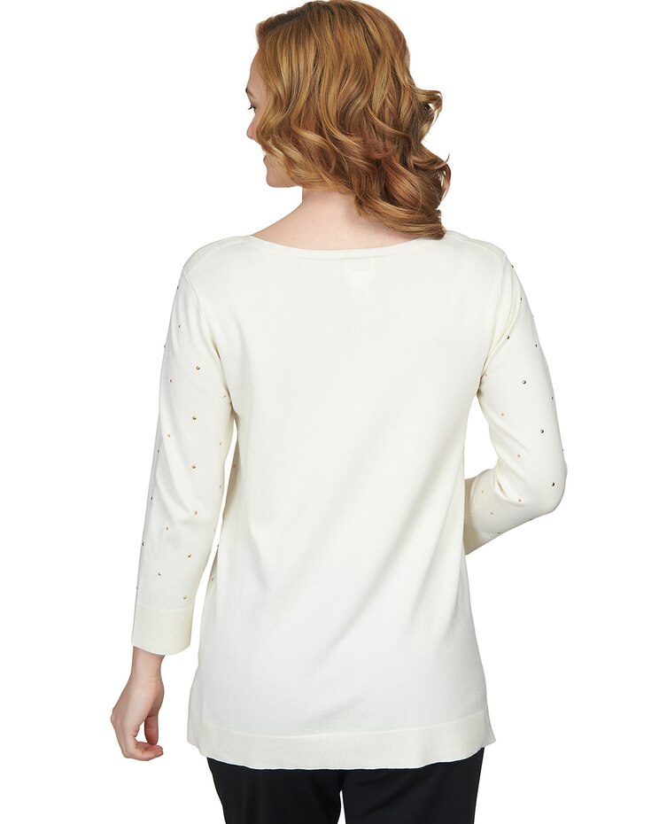 Ruby Rd® Stud Embellished Tunic Sweater image number 4