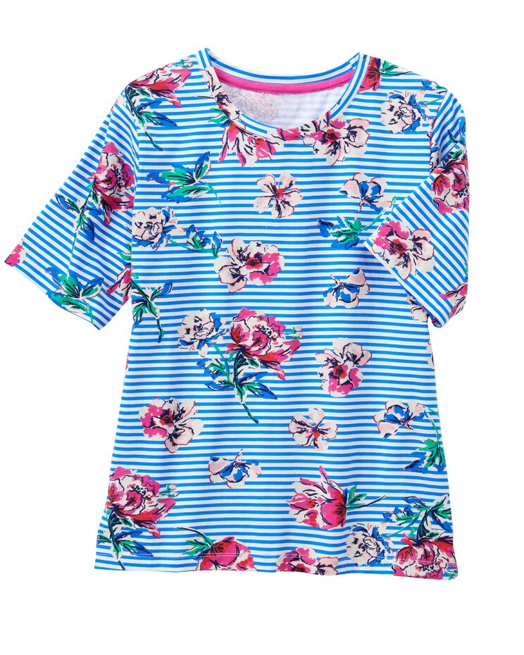 Floral Stripe Tee image number 1