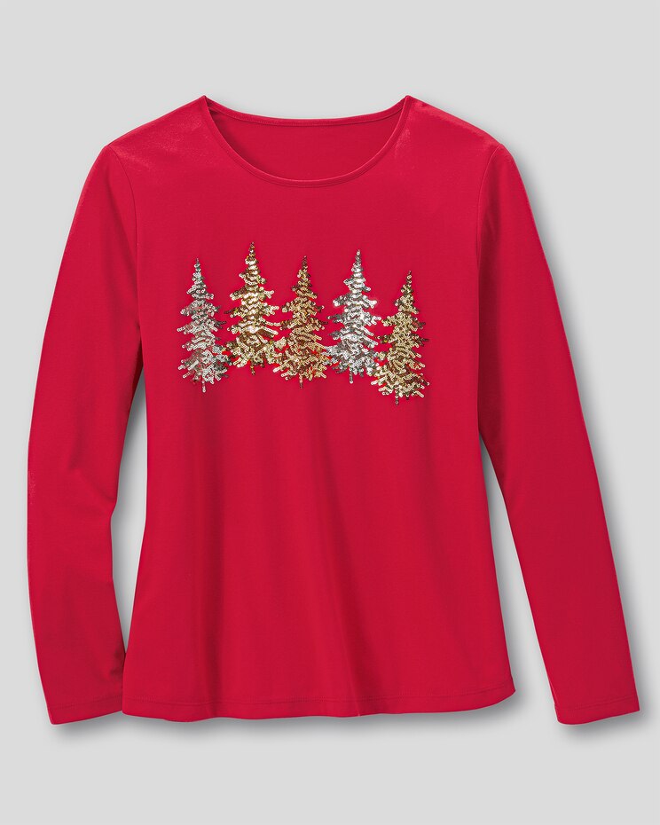 Sequin Tree Tee image number 1