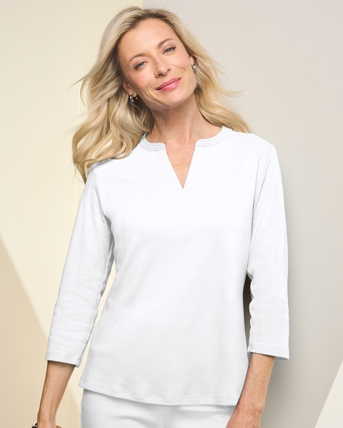 Essential Split Neck Tee