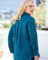 Microsuede Long Sleeve Shirt Jacket thumbnail number 2