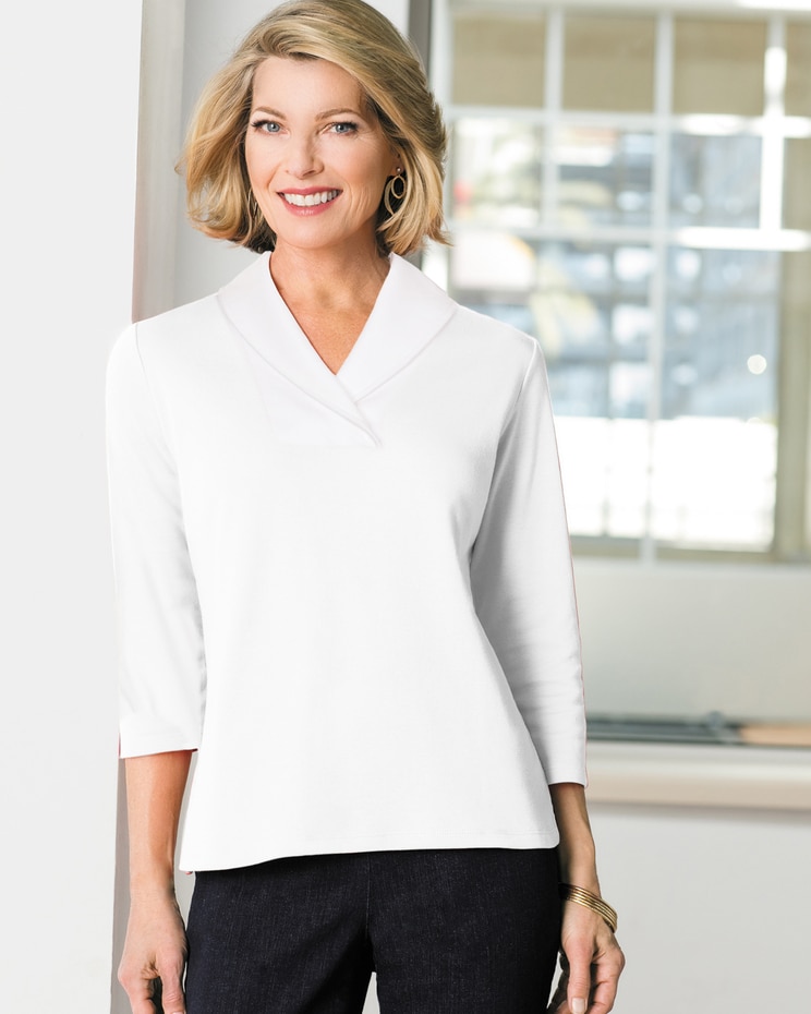 Essential Shawl Collar Tee image number 1