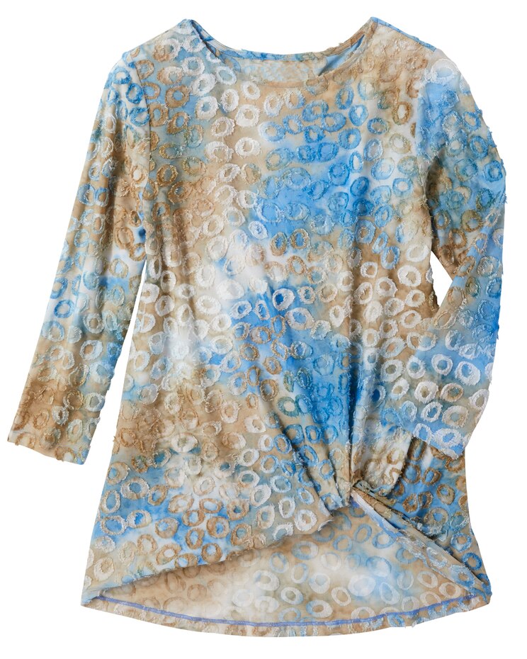 Ombré Jacquard Twist Hem Top image number 2