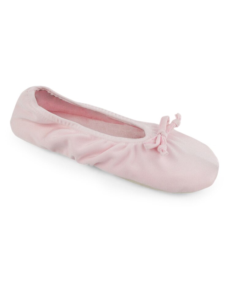 MUK LUKS Soft Ones Stretch Satin Ballerina Slippers image number 1